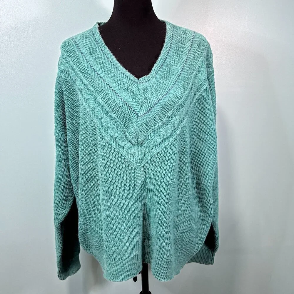 Weekends Teal vintage sweater XL  Lot J
